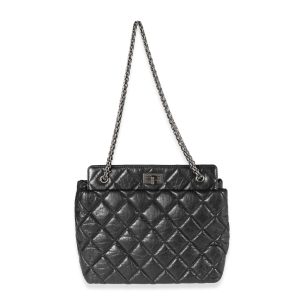 122167 fv CHANEL Matelasse Chain Shoulder Bag Boy Chanel Black