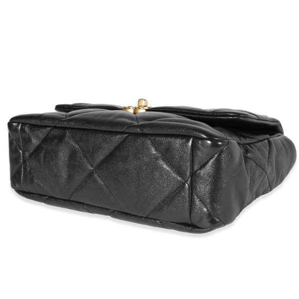 122254 box de1228ab 726d 4d35 9968 9e0414744ed3 Chanel Black Quilted Lambskin Medium Chanel 19 Bag