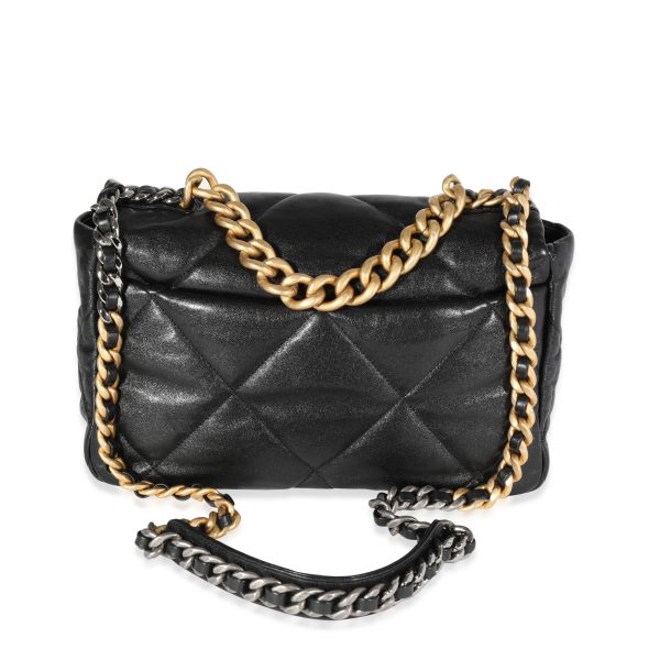 122254 pv 5d79ef75 e6d7 42a0 9973 7c1f800fe4fe Chanel Black Quilted Lambskin Medium Chanel 19 Bag