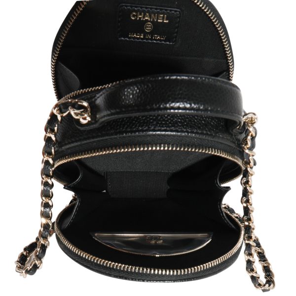 122273 av 7fb1c12b 8519 4d5f b8c2 cf87a41a876b Chanel Black Quilted Caviar Handle With Care Vanity Bag