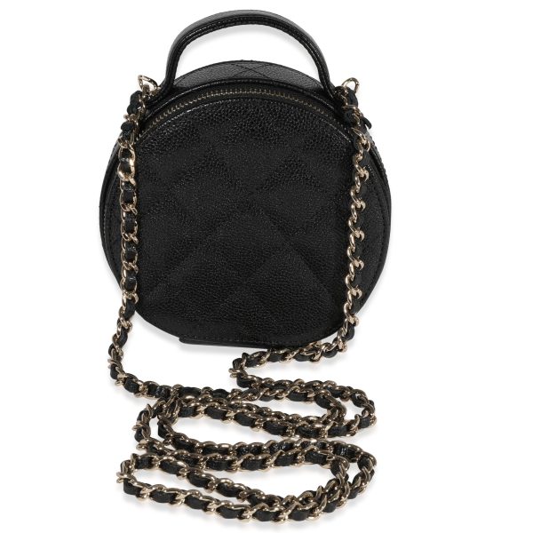 122273 pv 60ceeff8 d2e2 4b15 aa01 194278dae6b1 Chanel Black Quilted Caviar Handle With Care Vanity Bag