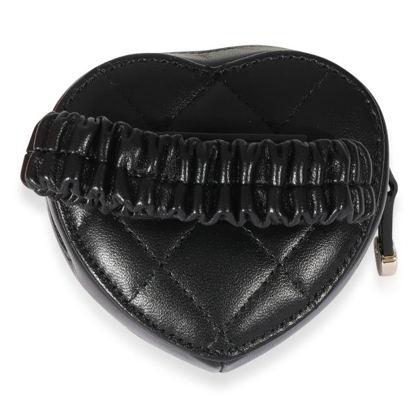 122274 pv 734fc81d 059d 48b7 b001 e82e3f1cc490 Chanel Black Quilted Lambskin Heart Zipped Arm Coin Purse