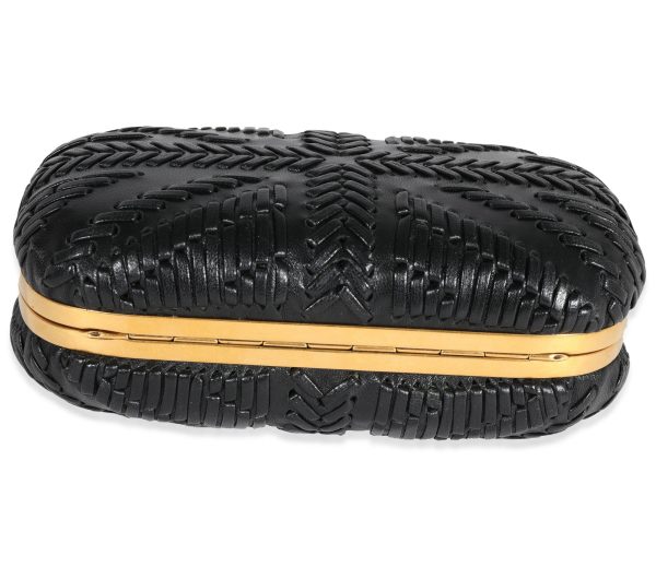 122279 stamp 25b865ed 1b2b 4c82 8072 8e2da8d1b61f Alexander McQueen Black Woven Leather Brittania Skull Box Clutch