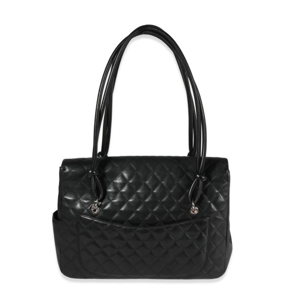 122293 pv 72bace76 eb26 4064 aa1b a6765494f440 Black Quilted Lambskin Ligne Cambon Flap Bag