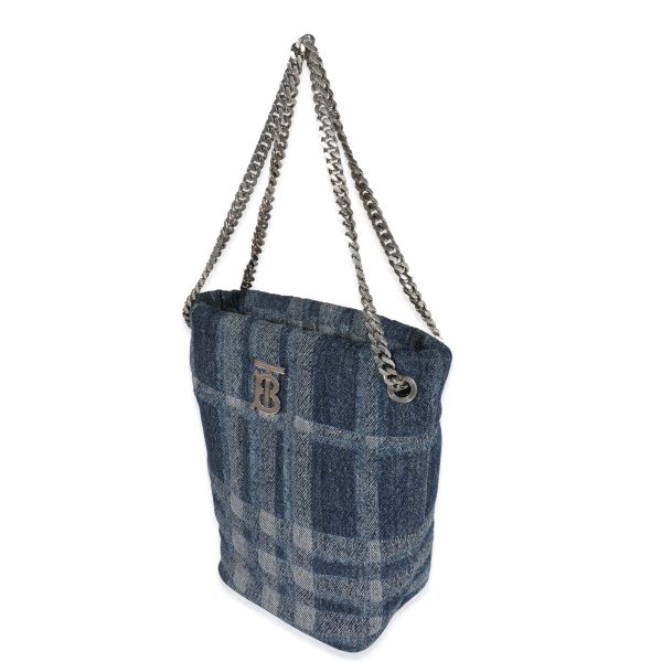 122402 sv Burberry Blue Denim Small Lola Bucket Bag