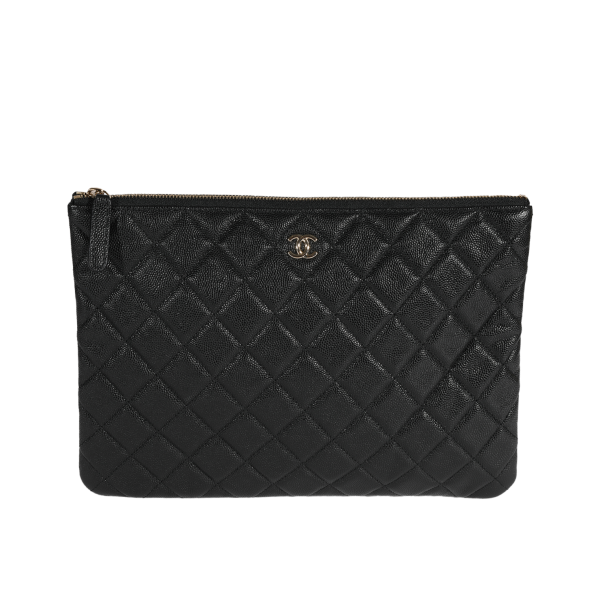 122659 fv ce167ef6 fc64 48b2 9159 a92d3f378cad Chanel Black Quilted Caviar O Case