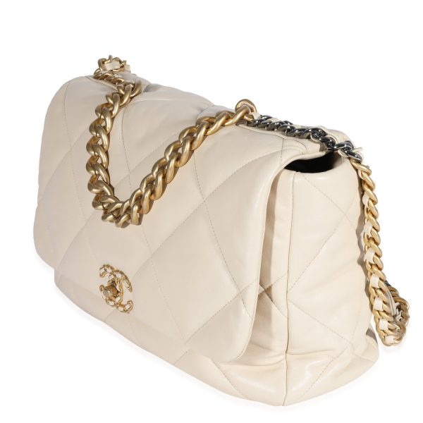 122672 sv df6c1c50 502f 49c1 9c85 1766938475e5 Chanel Beige Quilted Lambskin Chanel 19 Maxi Flap Bag