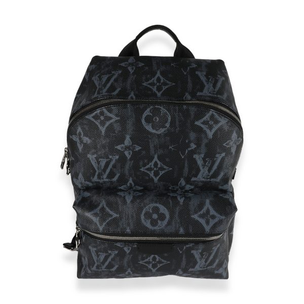 122801 fv Louis Vuitton Black Blue Monogram Pastel Discovery Backpack