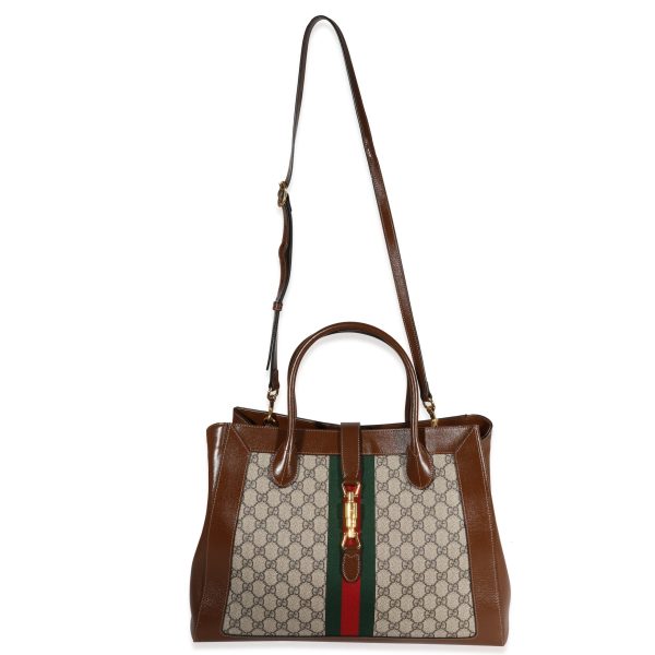 122829 bv Gucci GG Supreme Web Jackie 1961 Large Tote