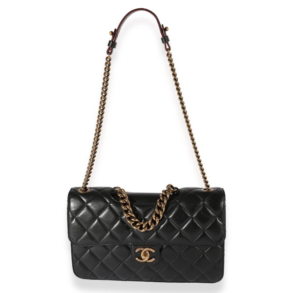 123007 bv 2ce3b6a4 d4b5 47df 864f 148d8e44816a Chanel Black Quilted Lambskin Medium Pondicherry Flap Bag