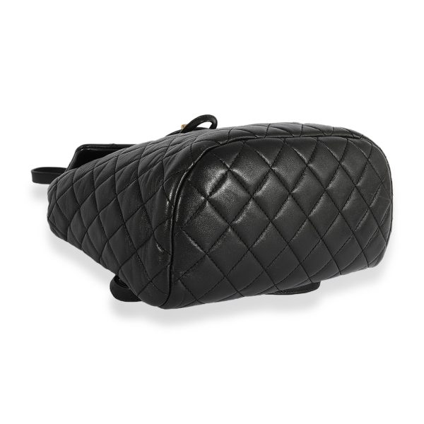 123046 clasp Chanel Black Quilted Lambskin Small Urban Spirit Backpack