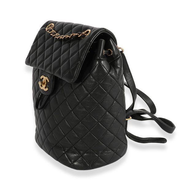 123046 sv Chanel Black Quilted Lambskin Small Urban Spirit Backpack