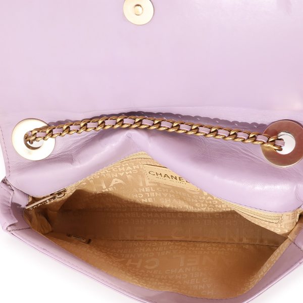 123057 ad1 Chanel Lavender Leather Chocolate Bar CC Crossbody