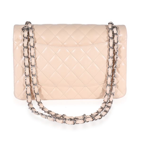 123157 pv f7fd49e9 d4f9 462f a3f1 10b0bfb74563 Chanel Beige Quilted Lambskin Jumbo Classic Double Flap Bag