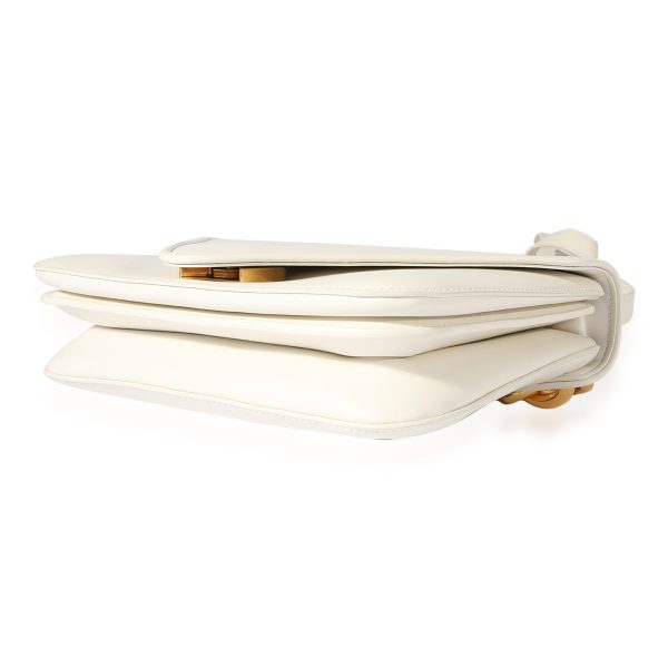 123305 box 8853e62e 4e10 4d51 b77c 225e901e3c07 Bottega Veneta White Smooth Leather Mount Bag