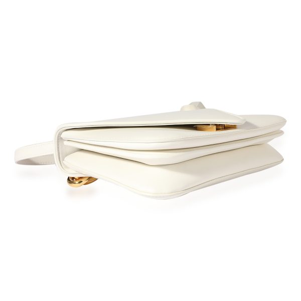 123305 clasp 9850234a 93a5 4425 9a3e 602cdaa5f385 Bottega Veneta White Smooth Leather Mount Bag