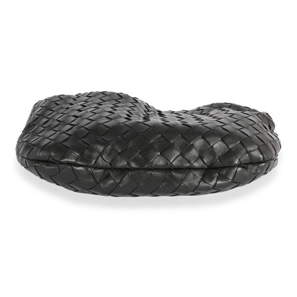 123376 pv Bottega Veneta Black Intrecciato Leather Teen Jodie