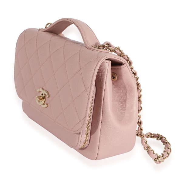 123413 sv a5043407 45bc 4661 8c71 4151b8a314c8 Chanel Light Pink Quilted Caviar Small Business Affinity Flap Bag