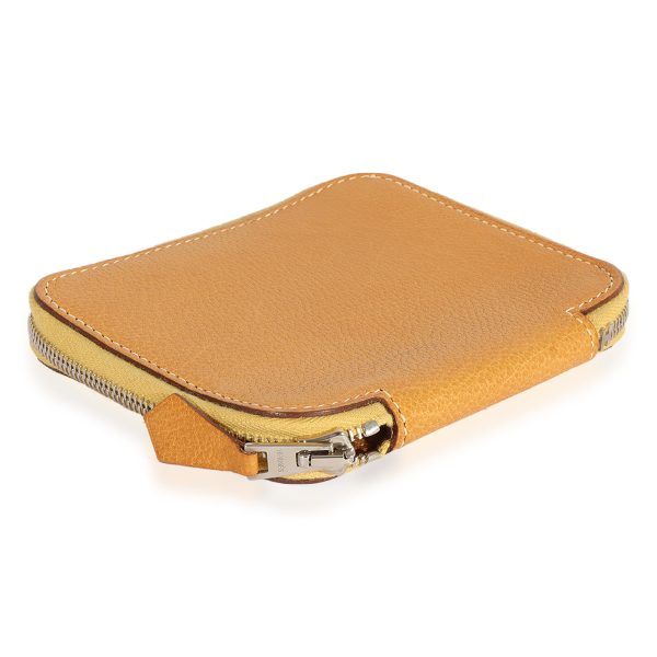 123414 bv Hermès Natural Vache Liegee Azap Compact Wallet PHW