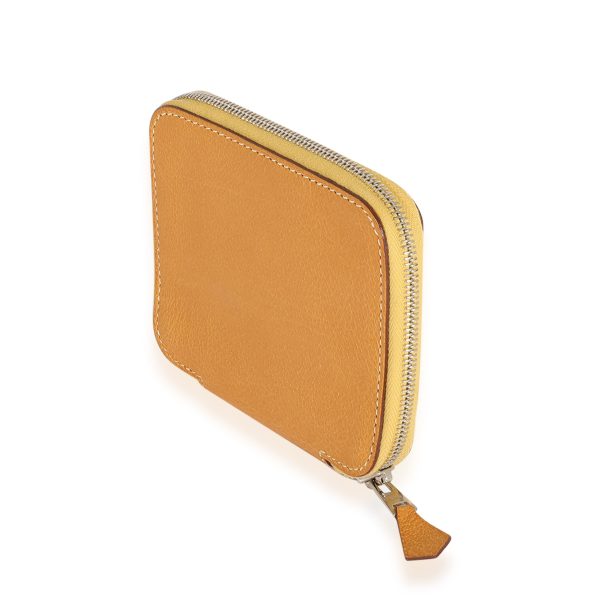 123414 sv Hermès Natural Vache Liegee Azap Compact Wallet PHW