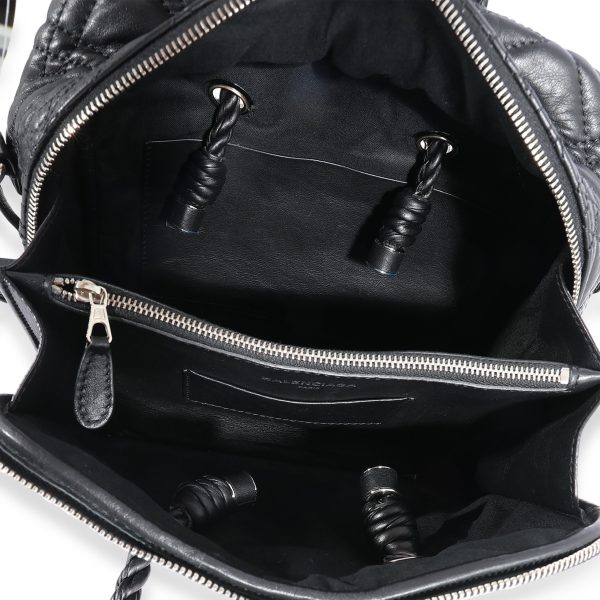 123422 ad1 4b449e87 fc86 47d9 ae0a a1dfd8c2a9c6 Balenciaga Black Quilted Leather Small Blanket Square Bag