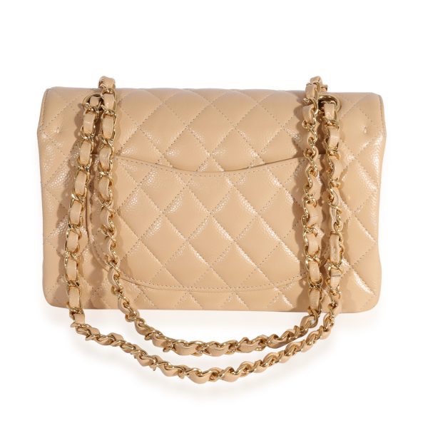 123488 bv Chanel Beige Quilted Caviar Small Classic Double Flap