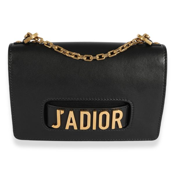 123611 fv fd0977e1 d8a8 43e1 925c 1997d5c64886 Dior Black Smooth Leather JAdior Chain Flap Bag