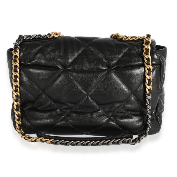 123640 pv Chanel Black Quilted Lambskin Large Chanel 19 Flap Bag