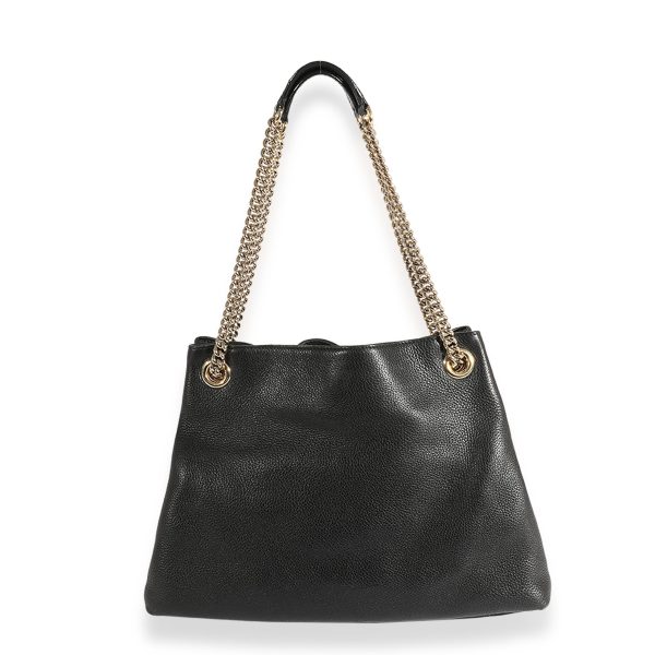 123707 pv 9731695e 793d 42b1 a5bf afdcd87306f7 Black Pebbled Leather Medium Soho Chain Shoulder Bag