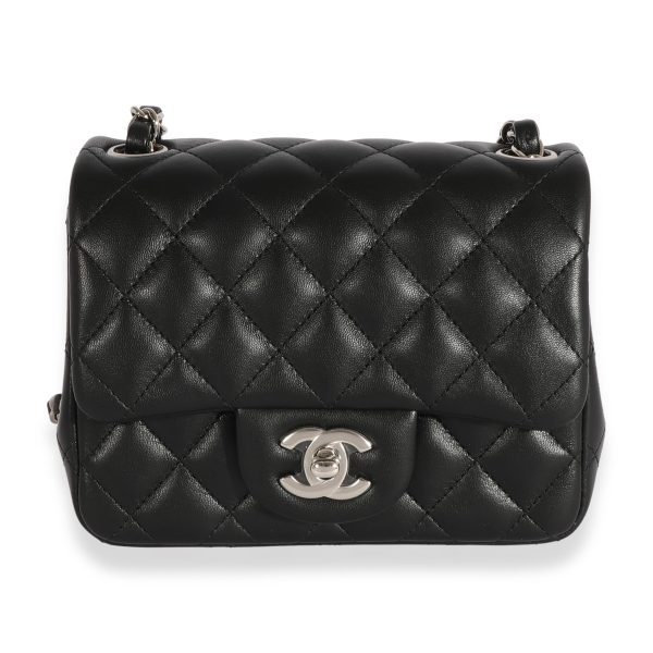 123885 fv e807e6e9 966d 49ea 8815 e44fa780a7a1 Chanel Black Quilted Lambskin Mini Square Classic Flap Bag