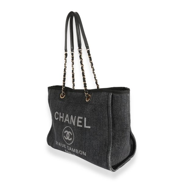 123907 sv 03f7dad3 d4a2 4696 b34e 5ebb6c3ffc3d Chanel Blue Raffia Small Deauville Tote