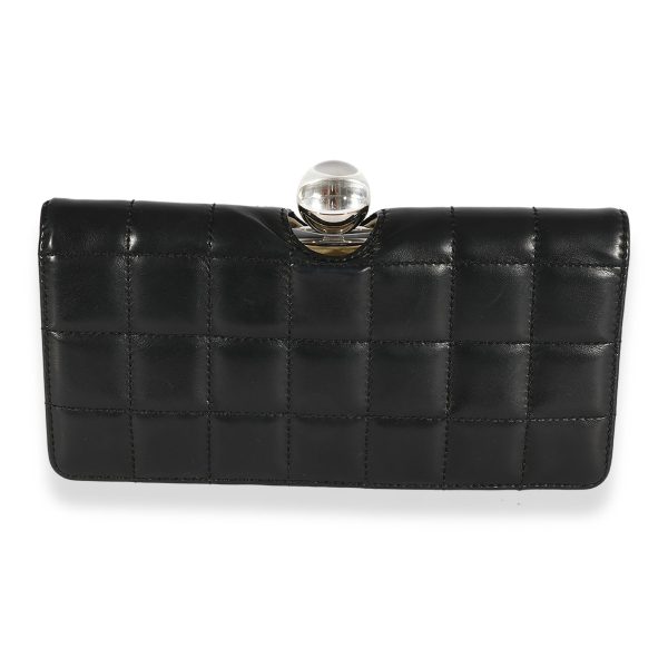 123916 fv e3668a39 ed82 4db6 a1c0 384a0afd0b20 Chanel Black White Lambskin Chocolate Bar Clutch