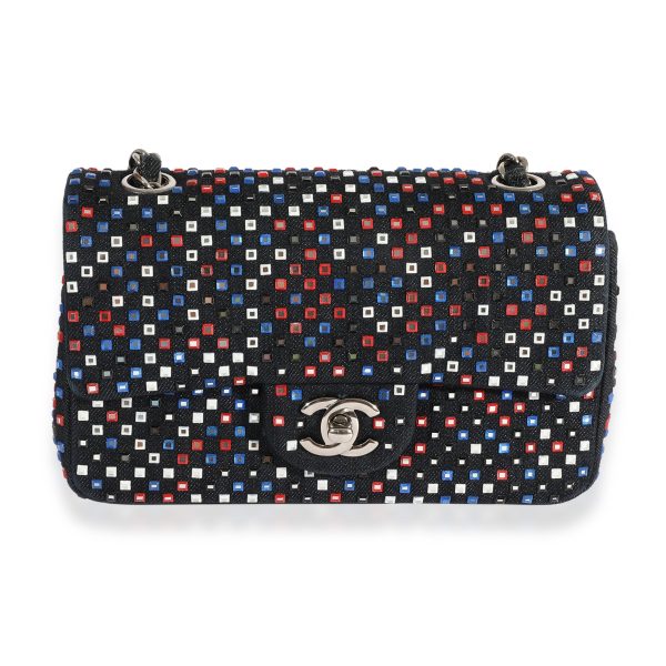 124020 fv b00737f2 ad10 437e a114 12fe58480753 Chanel Multicolor Paillettes Denim Mini Rectangular Classic Flap Bag