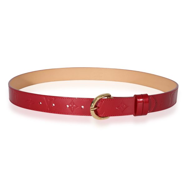 124117 fv Louis Vuitton Pomme DAmour Vernis Ceinture Belt 9036