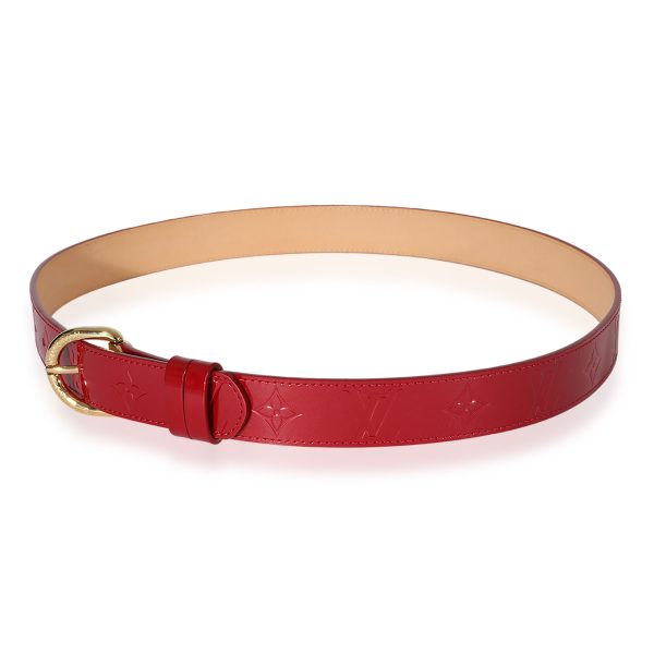 124117 sv Louis Vuitton Pomme DAmour Vernis Ceinture Belt 9036