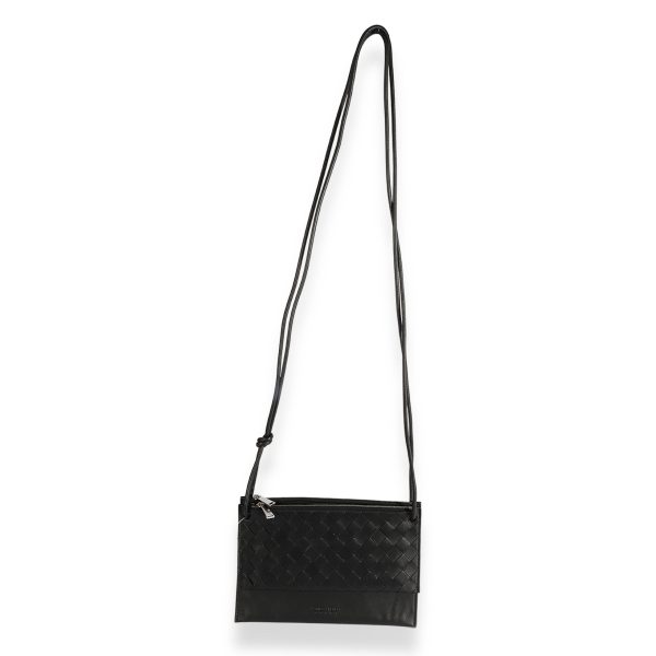 124346 bv efbaf30f 6c04 484e a8be 308e5b211884 Bottega Veneta Black Intrecciato Leather Double Pouch Crossbody