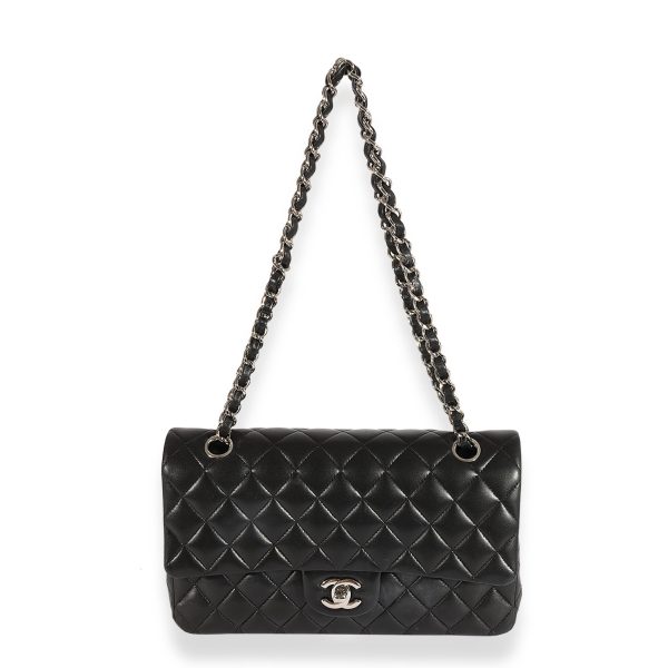 124373 av ae26a5c2 8862 49ca aa94 2e27ba49372b Chanel Black Quilted Lambskin Medium Classic Double Flap Bag