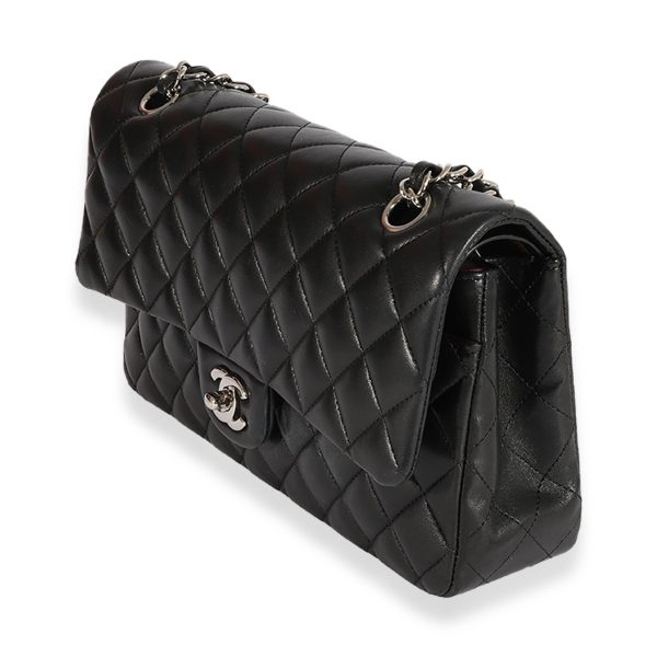 124373 sv 0c0dc1ce 0f33 4109 a30a 58596c30f945 Chanel Black Quilted Lambskin Medium Classic Double Flap Bag