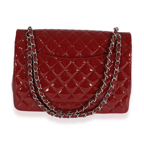 124465 pv 15c42d46 74a2 4ed2 8eb5 cc833ab441df Chanel Dark Red Quilted Patent Leather Maxi Classic Double Flap Bag