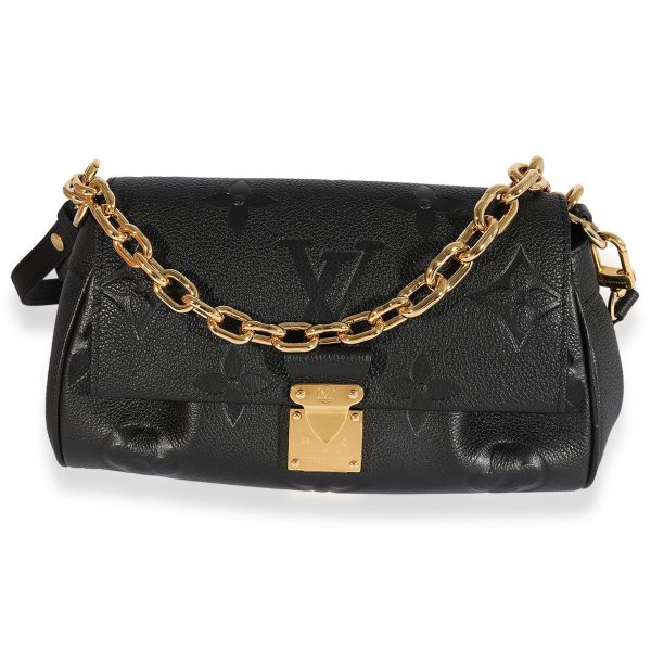 124582 fv Louis Vuitton Black Monogram Empreinte Giant Favorite NM