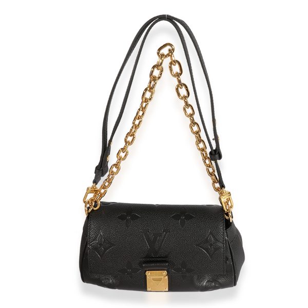 124582 stamp Louis Vuitton Black Monogram Empreinte Giant Favorite NM