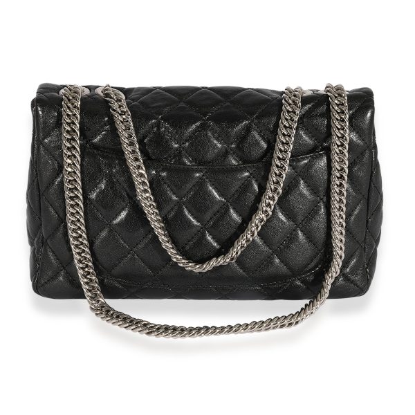 124638 pv 5dcb73cf b1f6 415b 90e6 f6ba413ac955 Chanel Black Quilted Goatskin Bijoux Chain Jumbo Single Flap Bag