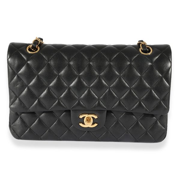 124847 fv 622572b2 9622 4a74 8c3d 12c7fb875610 Chanel Black Quilted Lambskin Medium Classic Double Flap Bag