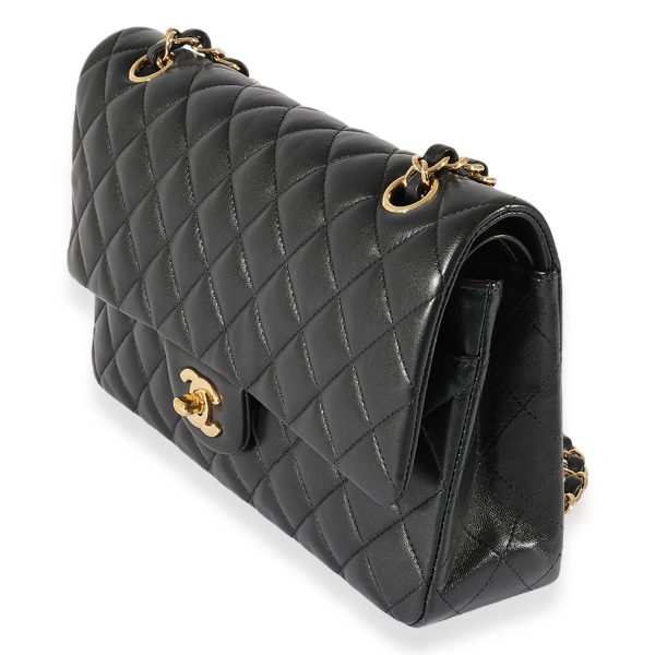 124847 sv 87991fd8 d313 4376 9946 15f584c2c164 Chanel Black Quilted Lambskin Medium Classic Double Flap Bag