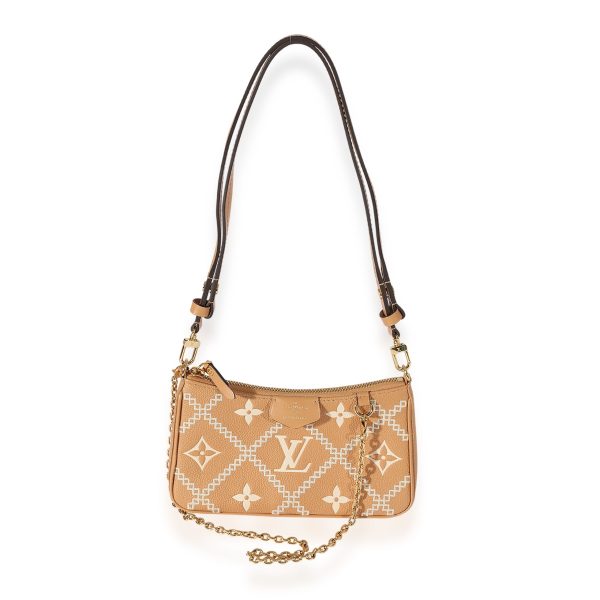 124945 bv Louis Vuitton Arizona Cream Empreinte Broderies Easy Pouch On Strap