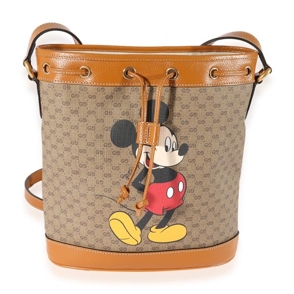 124988 sv Gucci x Disney Vintage GG Supreme Mickey Mouse Bucket Bag