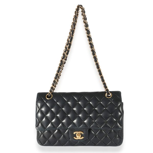 125099 bv Black Chanel Quilted Lambskin Medium Classic Double Flap Bag