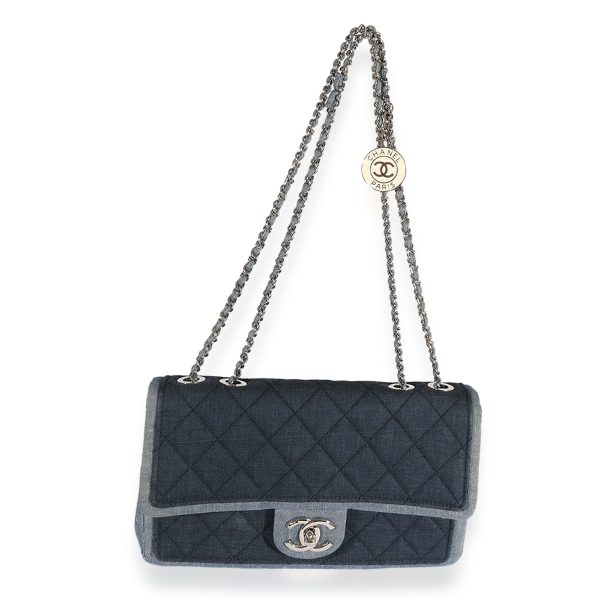 125201 bv a589faa3 adf4 48a4 a8bb 421db2e51318 Chanel Blue Denim Medallion Graphic Flap Bag