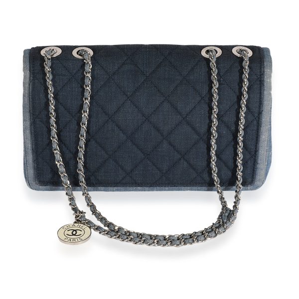 125201 pv bada5332 1442 4ffa a16c 47b81fd6672a Chanel Blue Denim Medallion Graphic Flap Bag