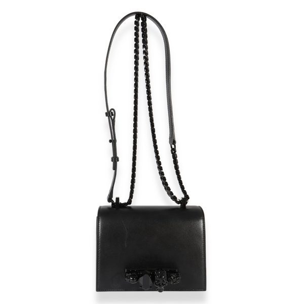 125372 bv 2311e96a 227d 4d23 9745 85bf3e6b3a8b Alexander Mcqueen Black Leather Knuckle Flap Chain Bag